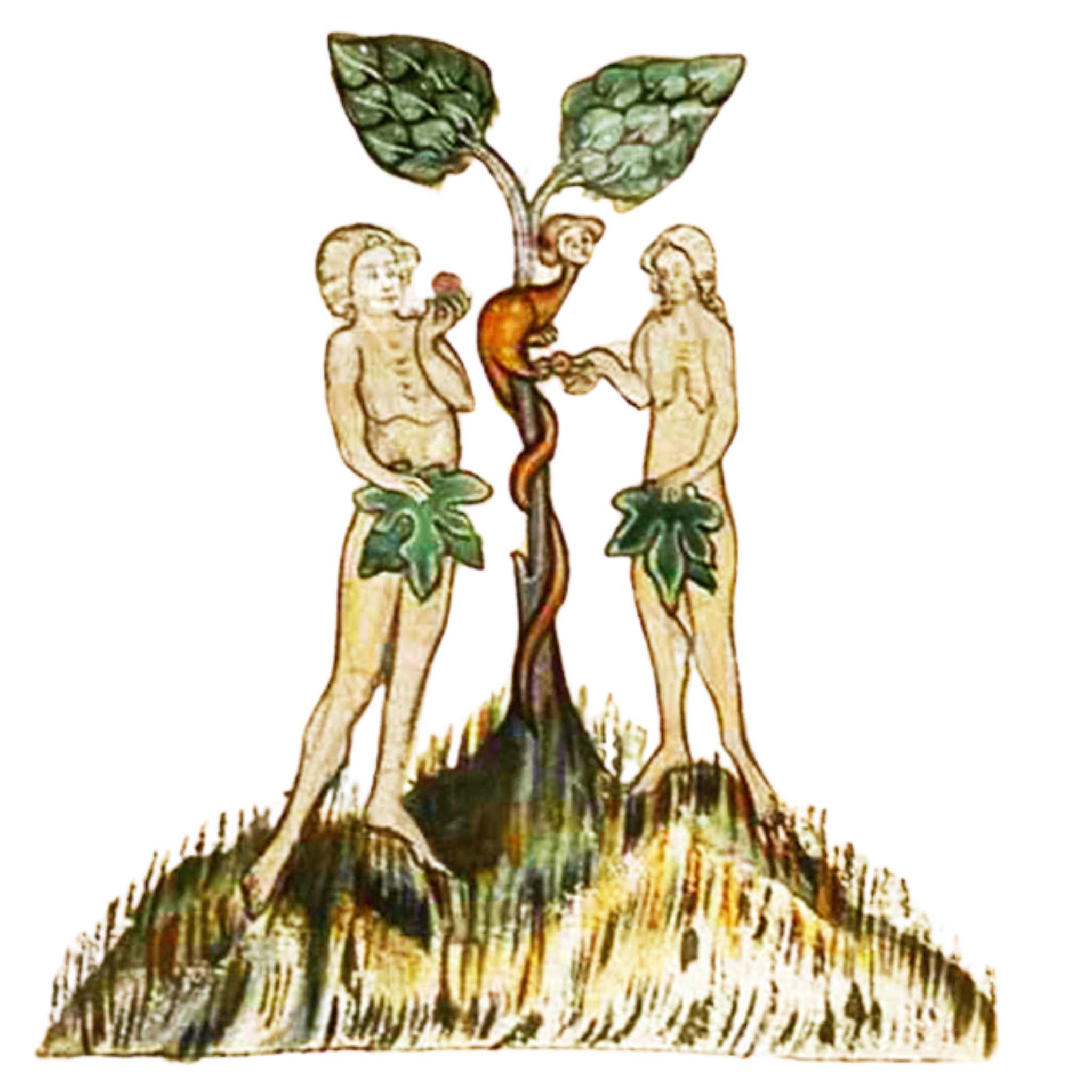 Medieval art of Adam and Eve